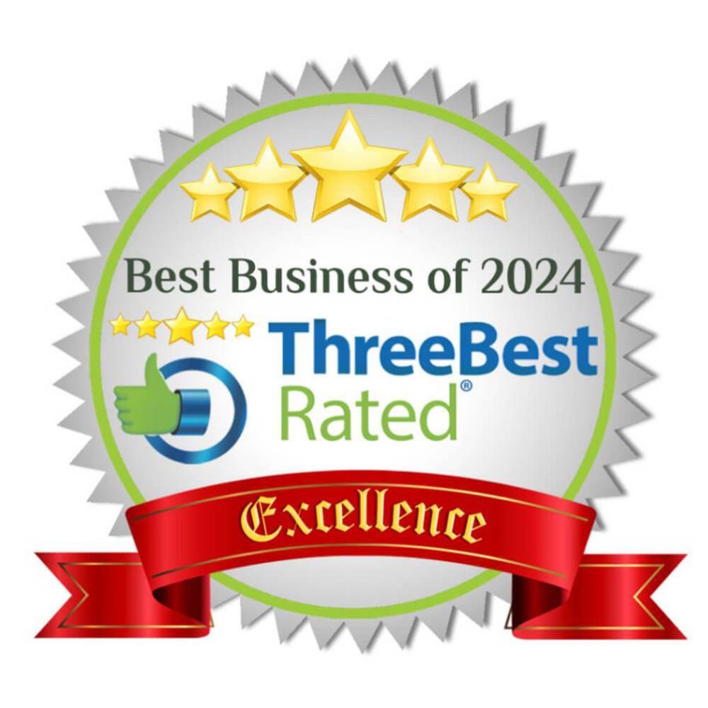 WasteXpress ThreeBestRated Best Business of 2024 Excellence Award badge.
