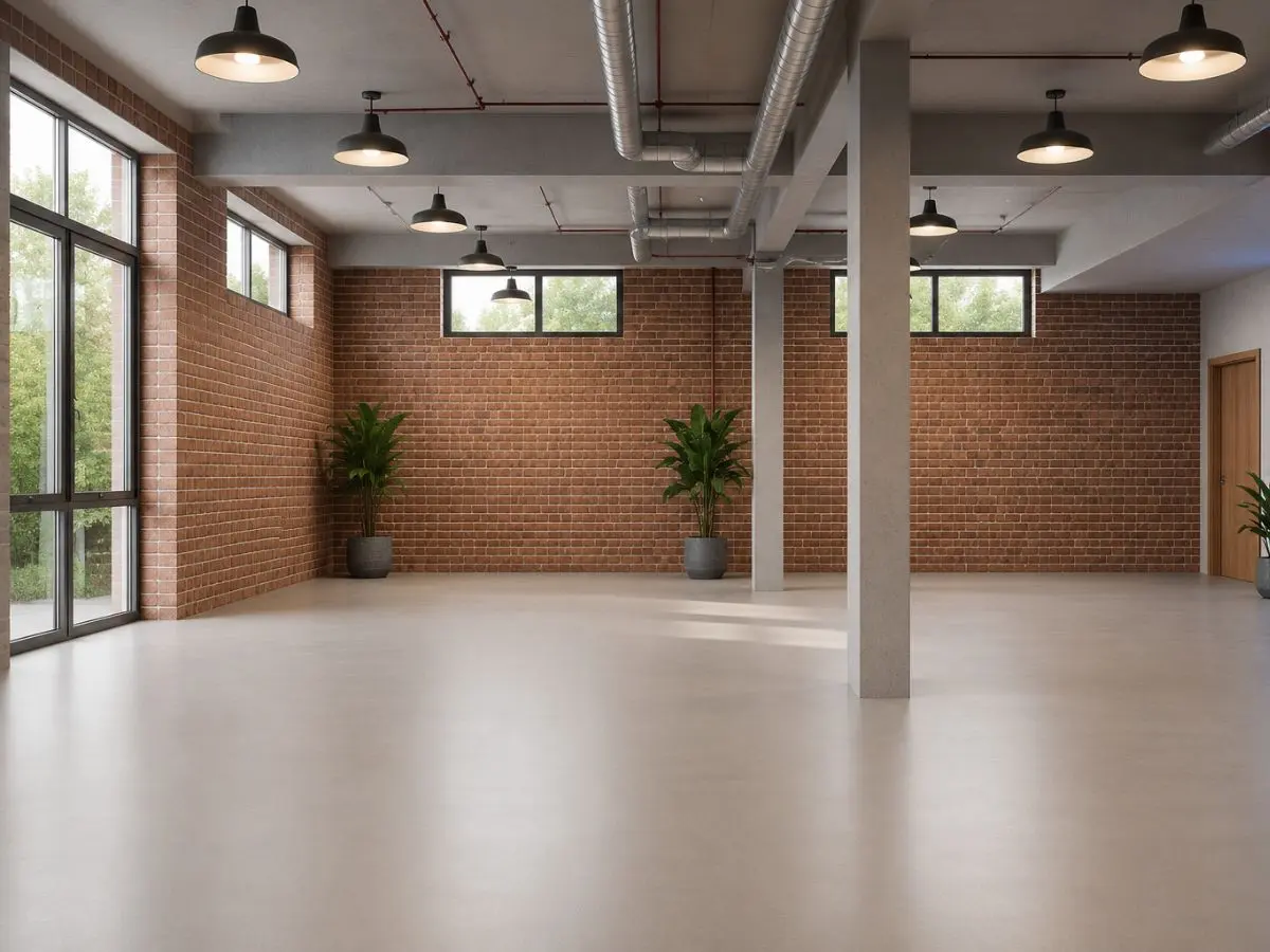 Modern empty fitness studio with open floor space after commercial gym equipment clearance and removal service.